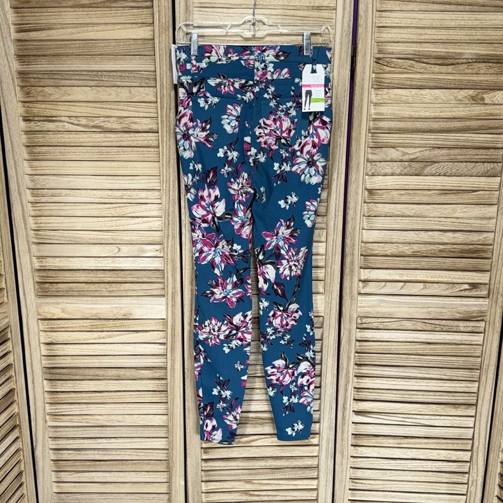 Time and Tru Teal Floral Leggings New With Tags Size XS (02) - Picture 7 of 13